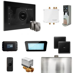 BLS1-BKXBL - Mr Steam Bliss Max Steam Shower Ctrl Pkg w/iSteamX Control and Steamhead in Black Brilliant Black