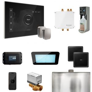 BLS1-BKXBN - Mr Steam Bliss Max Steam Shower Ctrl Pkg w/iSteamX Control and Steamhead in Black Brushed Nickel