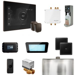 BLS1-BKXOB - Mr Steam Bliss Max Steam Shower Ctrl Pkg w/iSteamX Control and Steamhead in Black OilRubBronze