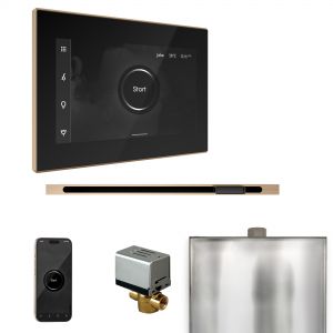 BXLBKBB - Mr Steam XButler Steam Shower Pkg w/iSteamX Control and Linear Steamhead in Black Brushed Bronze