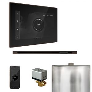 BXLBKOB - Mr Steam XButler Steam Shower Pkg w/iSteamX Control and Linear Steamhead in Black OilRubBronze