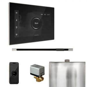 BXLBKPN - Mr Steam XButler Steam Shower Pkg w/iSteamX Control and Linear Steamhead in Black Polished Nickel