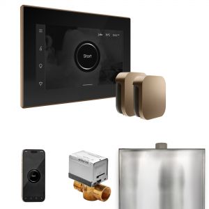 BXXBKNB - Mr Steam XButler Max Steam Shower Ctrl Pkg w/iSteamX Control and Steamhead in Black Nouveau Bronze