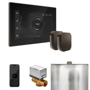 BXXBKOB - Mr Steam XButler Max Steam Shower Ctrl Pkg w/iSteamX Control and Steamhead in Black OilRubBronze