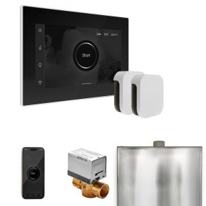 BXXBKWH - Mr Steam XButler Max Steam Shower Ctrl Pkg w/iSteamX Control and Steamhead in Black White