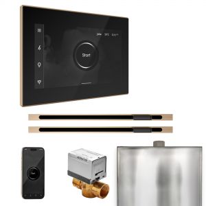 BXXLBKBB - Mr Steam XButler Max Steam Shower Pkg w/iSteamX Control and Linear Steamhead in Black Brushed Bronze