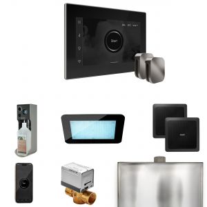 XDRM2BKXBL - Mr Steam XDream Max Steam Shower Ctrl Pkg w/iSteamX Control and Steamhead in Black Brilliant Black
