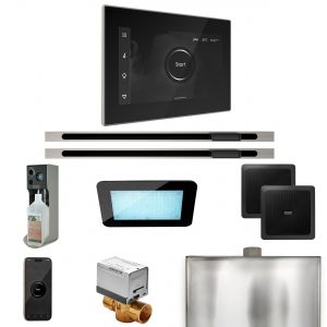 XDRM2BKXLBN - Mr Steam XDream Max Steam Shower Pkg w/iSteamX Control and Linear Steamhead in Black Brushed Nickel