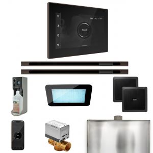 XDRM2BKXLOB - Mr Steam XDream Max Steam Shower Pkg w/iSteamX Control and Linear Steamhead in Black OilRubBronze