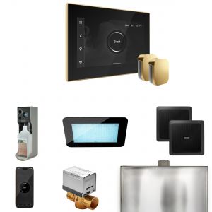 XDRM2BKXPB - Mr Steam XDream Max Steam Shower Ctrl Pkg w/iSteamX Control and Steamhead in Black Polished Brass