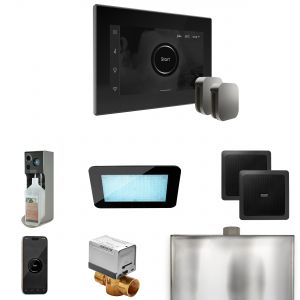 XDRM2BKXST - Mr Steam XDream Max Steam Shower Ctrl Pkg w/iSteamX Control and Steamhead in Black Satin Steel