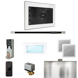 XDRM2WHLPN - Mr Steam XDream Steam Shower Pkg w/iSteamX Control and Linear Steamhead in White Polished Nickel