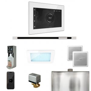 XDRM2WHLWH - Mr Steam XDream Steam Shower Control Package with iSteamX Control and Linear Steamhead in White