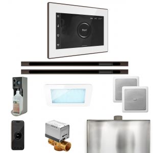 XDRM2WHXLOB - Mr Steam XDream Max Steam Shower Pkg w/iSteamX Control and Linear Steamhead in White OilRubBronze