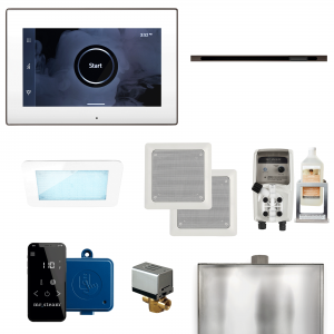 Mr Steam XDream Linear Steam Shower Control Package with iSteamX Control and Linear SteamHead in White Oil Rubbed Bronze